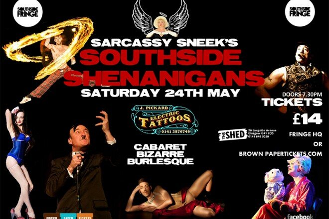 SARCASSY SNEEKS SHENANIGANS, HALF PAGE AD